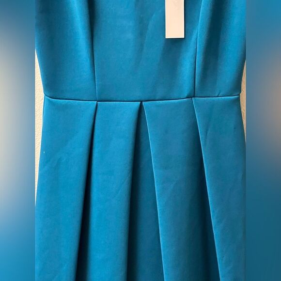 Amanda‎ Uprichard Blue Embellished Pleated A-Line Dress - Picture 7 of 10